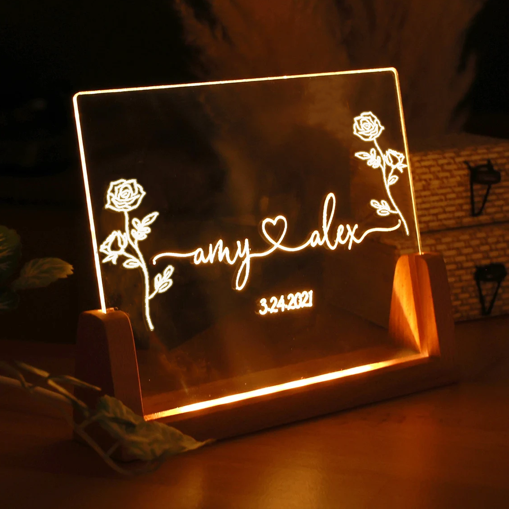 Personalized Acrylic Lighted Nameplate