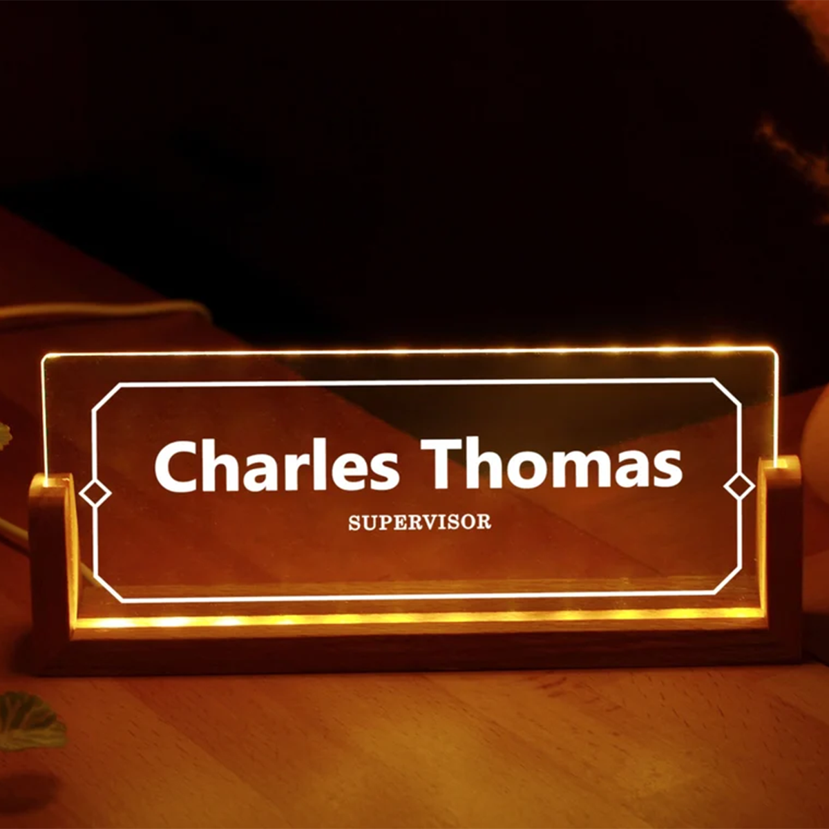 Personalized Acrylic Lighted Nameplate