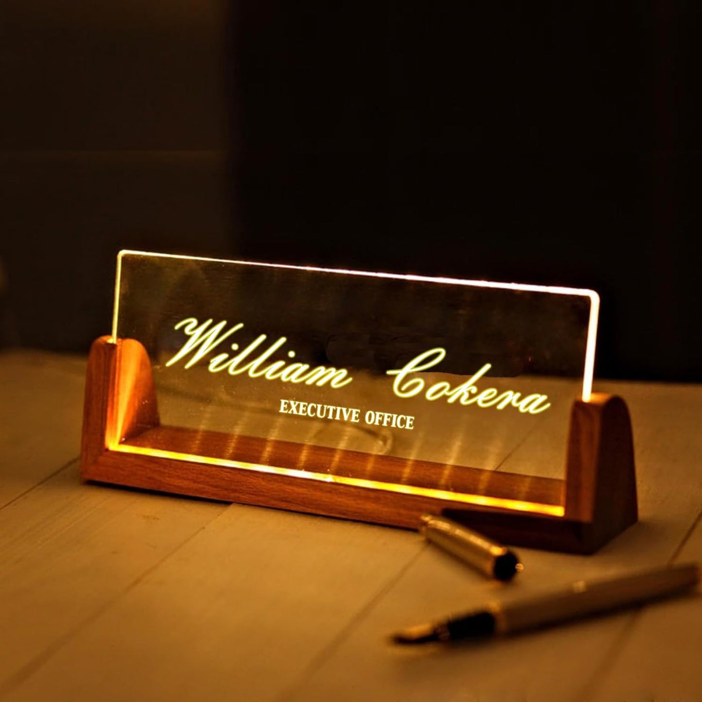 Personalized Acrylic Lighted Nameplate