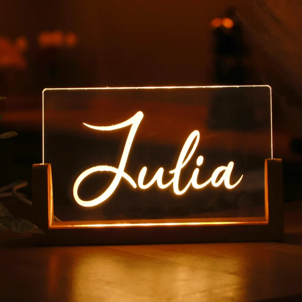 Personalized Acrylic Lighted Nameplate